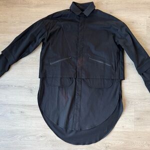 Men's Black Lightweight Shirt Jacket